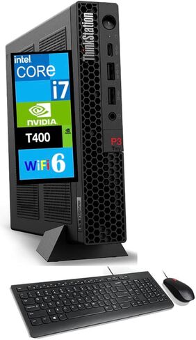 Lenovo ThinkStation Workstation Mini Desktop (Intel i7-14700, T400 4GB, 16GB DDR5, 2TB PCIe SSD, WiFi 6, Bluetooth 5.3, 300W PSU, RJ-45, 3 mini Display Port, Win 11 Pro) w/Premium Backpack in Saudi Arabia