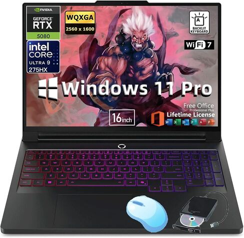 Lenovo Legion Pro 7i Gen 10 Gaming Laptop | GeForce RTX 5080 16GB GDDR7 | Intel Ultra 9 275HX | 16" 240Hz OLED Display | RGB Backlit KB | Wi-Fi 7 | Win 11 Pro | Office Lifetime | 64GB RAM | 1TB SSD in Saudi Arabia