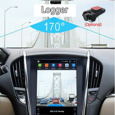 Android 13.0 Double DIN Car Stereo 9.7 بوصة HD شاشة اللمس الصوت متعدد الوسائط مع Carplay Android Auto GPS Radio Camera Bluetooth for Ford Focus 2012-2018 in Kuwait
