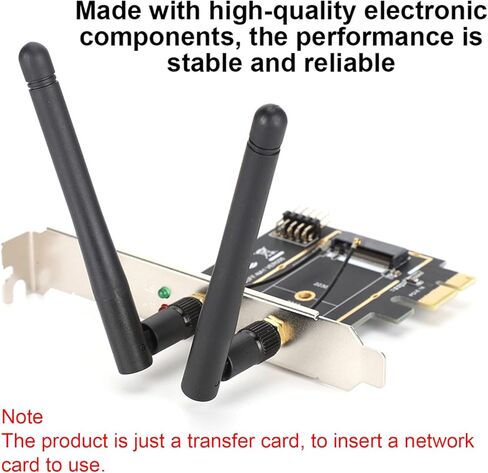 pci e 1x إلى مفتاح بطاقة محول لاسلكي e ، توسيع الشبكة ، أداء مستقر مع مادة ABS ، ل winxp ، مناسبة للمفتاح A أو المفتاح A in Kuwait