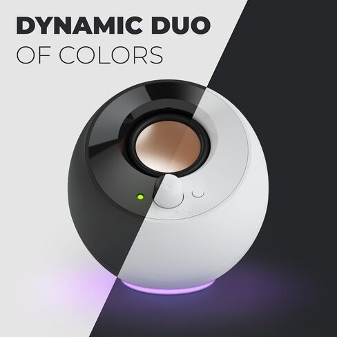 Creative Pebble SE Minimalist 2.0 USB-C Powered PC Speakers with RGB Lighting​, 3.5 mm AUX-in, Up to 4.4W RMS Power for Computers and Laptops (Black) (Renewed) in Saudi Arabia