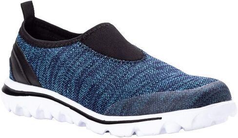 Propet Women's TravelActiv Slip-On Sneaker, Blue Heather, 7 XX-Wide US in Saudi Arabia