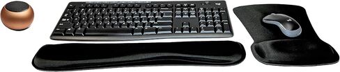Logitech MK270 لوحة مفاتيح اللاسلكية والسرد الماوس النشط نمط الحياة في المنزل حزمة حديثة مع مكبر صوت بلوتوث ميني محمولة ، وسادة معصم الهلام ووسادة الماوس in Saudi Arabia