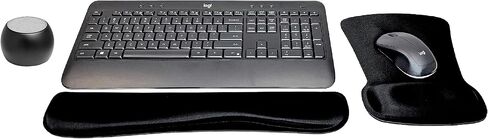 Logitech MK540 Advanced Wireless Keyboard & Mouse Combo Travel Home Office Modern Bundle with Boost Water-Resistant Portable Wireless Bluetooth Speaker, Gel Wrist Pad, & Gel Mouse Pad in Saudi Arabia
