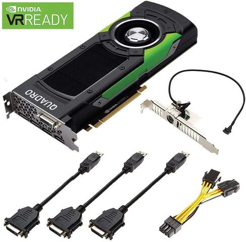 PNY NVIDIA QUADRO P6000 - بطاقة الرسومات - Quadro P6000 - 24 GB GDDR5 - PCIE 3.0 x16 - DVI ، 4 × DisplayPort (متجدد) in Saudi Arabia