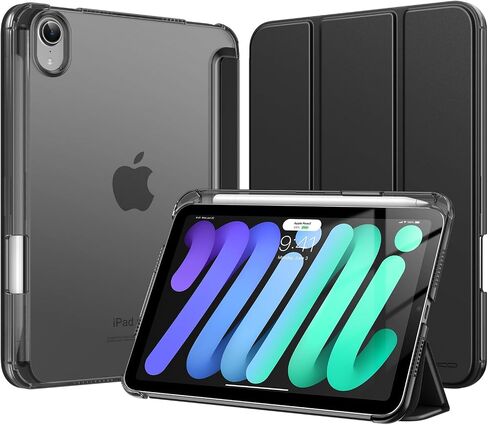 Moko for iPad Mini 7 A17 Pro Case 2024 ، iPad Mini Generation Case 8.3 Inch 2021 مع حامل قلم رصاص ، غطاء واقعي ذكي ضوئي ضئي in Kuwait