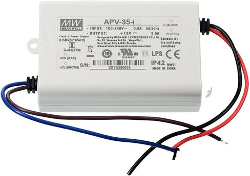 يعني بئر APV 35W 24V 1.5A برنامج تشغيل LED ， APV-35-24 AC-DC محول محول الطاقة الجهد الثابتة لجهد الجهد مع IP42 ، علبة بلاستيكية in Kuwait
