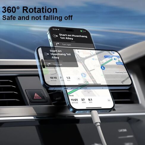 for MagSafe Car Mount [16 Strong Magnets] Magnetic Air Vent Car Phone Holder, Hands Free Cell Phone Holder, Fit for iPhone 16 15 14 13 12 Series, Cars Accessories Gifts for Men Women in Saudi Arabia
