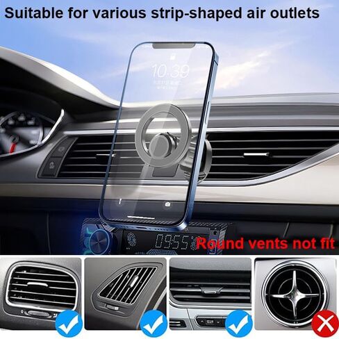 for MagSafe Car Mount [16 Strong Magnets] Magnetic Air Vent Car Phone Holder, Hands Free Cell Phone Holder, Fit for iPhone 16 15 14 13 12 Series, Cars Accessories Gifts for Men Women in Saudi Arabia