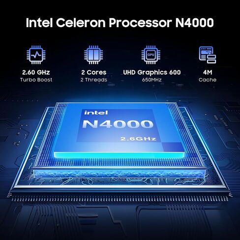 AE86 15.6 "جهاز كمبيوتر محمول Windows 11 ، Intel Celeron N4000 ، ذاكرة الوصول العشوائي 12 جيجا بايت 256 جيجا بايت SSD ، شاشة 1080 بكسل كاملة ، واي فاي مزدوج النطاق ، Mini HDMI ، دفتر سيلف سليم خفيف الوزن للأعمال ، المدرسة ، المنزل in Kuwait