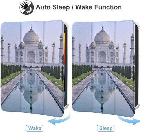 Taj Mahal Thailand Case مع حامل القلم Trifold Trifold Stand متوافق مع iPad Mini 4/5/6 Mini6 （8.3in） in Kuwait
