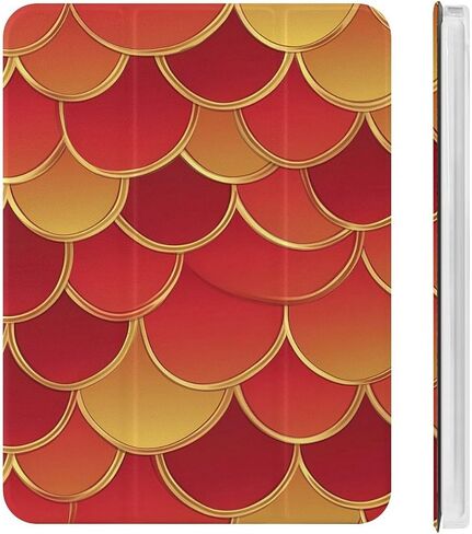 حالة نمط مقياس الأسماك مع حامل القلم رفيع الخفيفة الوزن trifold موقف متوافق مع iPad mini 4/5/6 mini6 （8.3in） in Kuwait