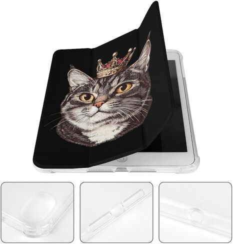Meow King Smart Cat مع حامل القلم Trifold Slim خفيف الوزن متوافق مع iPad Mini 4/5/6 Mini6 （8.3in） in Kuwait