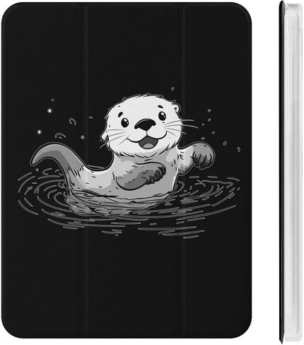 Cute Sea Otter Case with Pen Holder Slim Lightweight Trifold Stand Compatible with iPad mini 4/5/6 Mini4/5（7.9in） in Saudi Arabia
