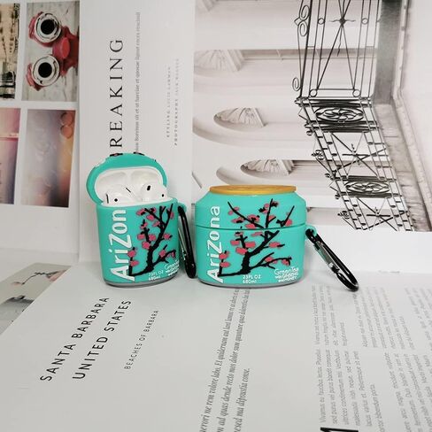 علبة السيليكون الناعمة مع سلسلة مفاتيح لـ Apple Airpod 1 2 3 Pro Drink Design 3D Caroon Cool Contrection فريدة من نوعها فريدة من نوعها للجنسين للأطفال الفتيات (زجاجة الصودا الفلفل ، من أجل AirPods 1/2) in Kuwait