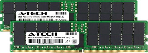 A-Tech 128GB Kit (2x64GB) RAM لـ Dell PowerEdge C6620 ، MX760C ، R660XS ، R6625 ، R760XA ، R760XS ، R960 ، T560 ، XE8640 ، XE9680 | DDR5 4800MHz PC5-38400 EC8 RDIMM 2RX4 ECC ترقية ذاكرة الخادم in Kuwait