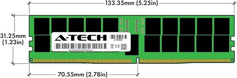 A-Tech 128GB Kit (2x64GB) RAM لـ Dell PowerEdge C6620 ، MX760C ، R660XS ، R6625 ، R760XA ، R760XS ، R960 ، T560 ، XE8640 ، XE9680 | DDR5 4800MHz PC5-38400 EC8 RDIMM 2RX4 ECC ترقية ذاكرة الخادم in Kuwait