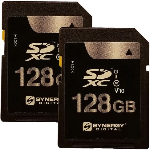 Synergy Digital 128GB ، SDXC UHS -I CAMARY CAMERT CAMEMS ، متوافقة مع كاميرا Sony ZV -1F VLOGGAGE DIGNAT in Saudi Arabia