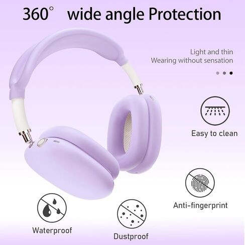 Silicone Case Cover for AirPods Max Headphones, Ear Pad Case Cover/Ear Cups Cover/Headband Cover for AirPod Max (2024/2020) (Wine red) in Saudi Arabia