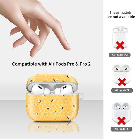 Compatiable with AirPod Pro 2nd/1st Generation Case,Lightweight & Durable Resistant Hard Case with Keychain,Stylish Design AirPod Case Cover for Women(Running Horses) in Kuwait