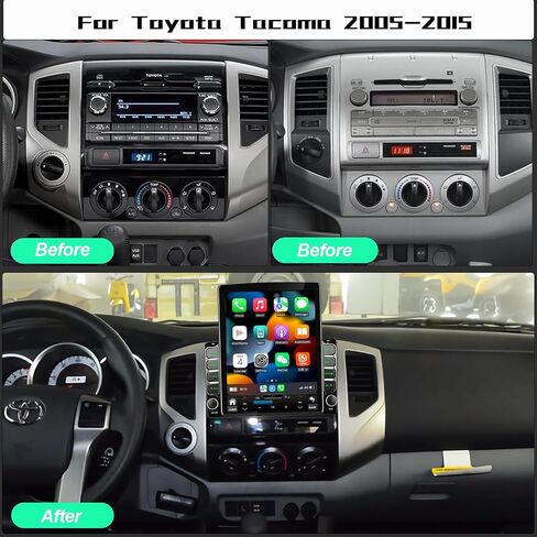 Radio Android 14 Car Stereo Radio Toyota Tacoma 2005-2015 Carplay المدمج/Android Auto 9.7 بوصة وحدة Tesla نمط IPS شاشة اللمس مع GPS Navigation DSP Bluetooth GPS ، FM WiFi +Camera Backup in Kuwait