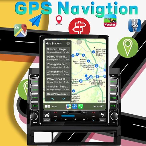 Radio Android 14 Car Stereo Radio Toyota Tacoma 2005-2015 Carplay المدمج/Android Auto 9.7 بوصة وحدة Tesla نمط IPS شاشة اللمس مع GPS Navigation DSP Bluetooth GPS ، FM WiFi +Camera Backup in Kuwait