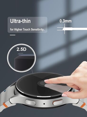 شاشة حماية لساعة سامسونج جالكسي ووتش 5 44 ملم الذكية [4 قطع]، زجاج مقوى ايدابرو مضاد للخدش وخالي من الفقاعات وسهل التركيب in Kuwait