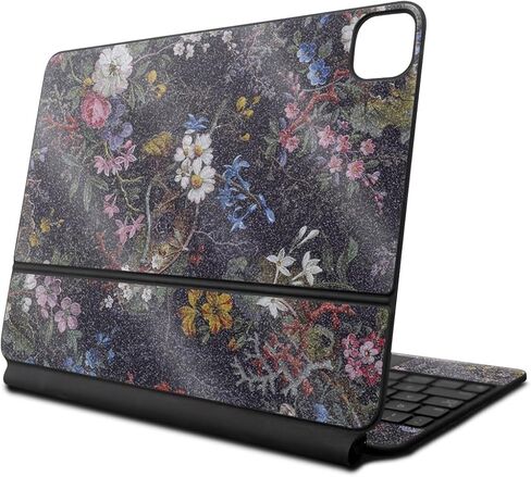 Glossy Glitter Skin متوافق مع لوحة مفاتيح Apple Magic لـ iPad Pro 13 -inch (M4) 2024 - Midnight Blossom - غطاء صائق واقي فينيل 3M Premium - يسهل تطبيقه | مصنوع في الولايات المتحدة الأمريكية من قبل Mayyskins in Saudi Arabia
