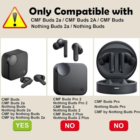 [2 Pack] Case Easybee متوافق مع Buds CMF 2A سماعات شحن الأذن ، حزامين مضاد للوقوف ، سائل سائل ناعم فائق الصدمات. in Kuwait