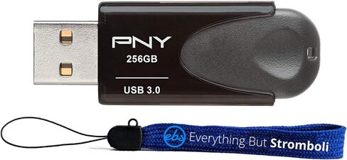 Generic PNY 256GB USB 3.0 Turbo Attaché Flash Drive for Pictures Video Storage on Computer (P-FD256TBAT4A-GE) Bundle with (1) Everything But Stromboli Lanyard in Saudi Arabia