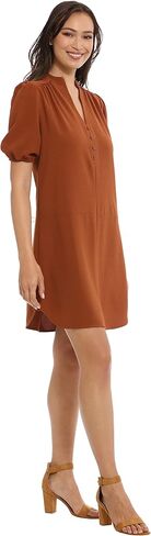London Times Women's Easy Crepe Shift Shirt Dress Casual Wear to Work in Saudi Arabia