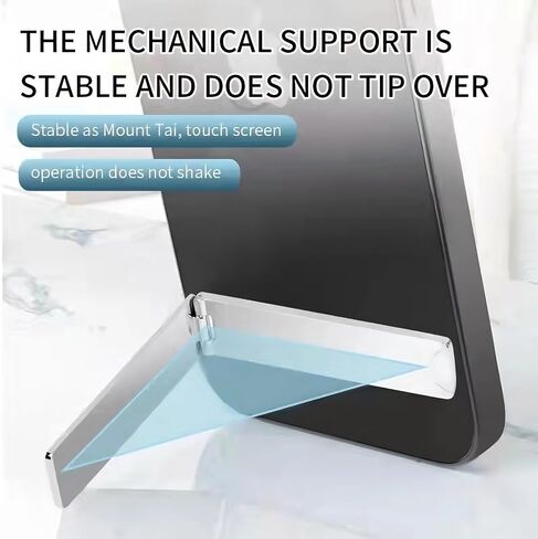 Yoidesu Phone Kickstand, Ultra Thin Invisible Adjustable Angle Phone Vertical and Horizontal Stand, Shiny Fashionable Metal Sticky Foldable Phone Stand for Any Cell Phone (Sliver) in Saudi Arabia