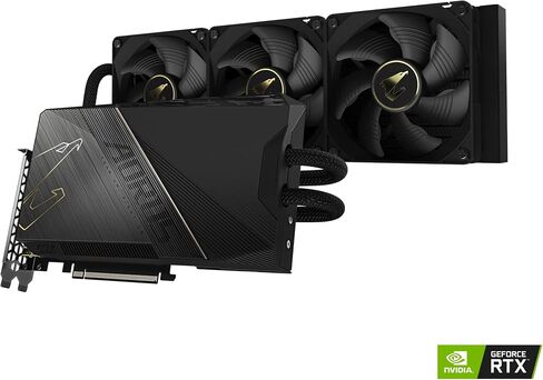 GIGABYTE AORUS GEFORCE RTX 3090TI XTREME WATERFORCE 24G GRASTS CARDS ، نظام تبريد Waterforce ، GDDR6X ، GV-N309TOORUSX W-24GD in Kuwait