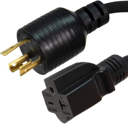 L6-20p إلى 6-20R سلك الطاقة ، 20 أ ، 250 فولت ، 12/3 SJT ، 1 قدم in Kuwait