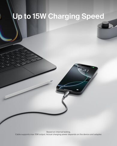 Belkin Eco مضفر USB-A إلى USB-C Cable 2-pack (3.3 قدم ، 15W)-كابل شحن سريع ومرن ، نوع الشاحن C من النوع C لسلسلة iPhone 16 و 15 ، Galaxy S25 ، Pixel 9 ، iPad Pro ، & More-White (USB 2.0) in Kuwait