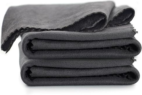 قطعة قماش Microsuede Gun خالية من الوبر - قطعة قماش لتنظيف المسدس مقاس 12 × 12 بوصة - قطعة قماش كبيرة لتنظيف المسدس - قماش ناعم عالي الامتصاص - قماش من الألياف الدقيقة قابل للغسل ومتين للبنادق - 3 عبوات، رمادي داكن in Kuwait