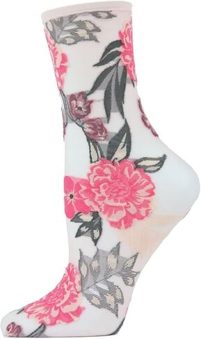 MeMoi Botanic Bunches Sheer See-Through Anklet Socks in Saudi Arabia