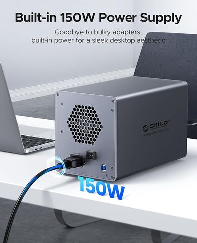 ORICO 4 Bay Hard Drive Enclosure USB 3.0 External Direct Attached Storage Max up to 88TB with Tray Lessing and Safety Lock for 3.5 inch SSDs HDDs in Saudi Arabia