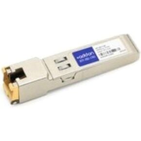 AddOn Cisco SFP+ Module - For Data Networking - 1 RJ-45 100/1000/10000Base-TX Network LAN - Twisted Pair10 Gigabit Ethernet - 100/1000/10000Base-TX - Hot-swappable - TAA Compliant - TAA Compliance in Kuwait