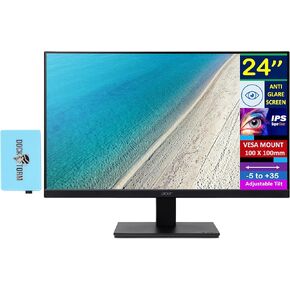 Acer Vero 24 "V7 Series FHD Monitor مع وقت استجابة 4 مللي ثانية ، Anti Glare ، VGA ، HDMI & Dockztorm USB Port Expander ، Black (2025 Model) 2 Pack in Kuwait
