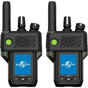 Global-PTT G6Plus 4G LTE Two-Way PoC Radios - 8800mAh Battery Nationwide Coverage Unlimited Communication Range - Metal Body Walkie Talkies (Green) in Saudi Arabia