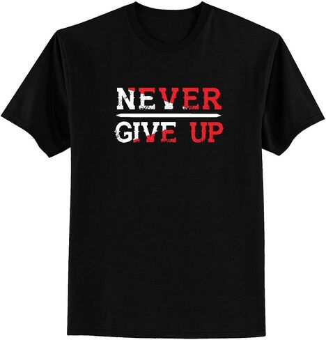 ADRO Men's Naver Give Up Design Printed T-Shirt in Saudi Arabia