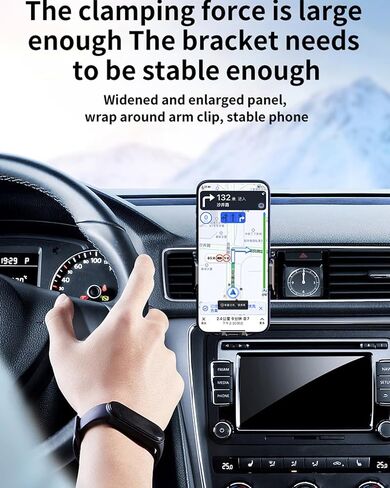 Car Phone Holder Mount with Upgraded Metal Hook Clip for Air Vent, Universal Automobile Cradle Cell Phone Car Mount for iPhone and All Smartphones in Saudi Arabia