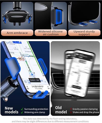 Car Phone Holder Mount with Upgraded Metal Hook Clip for Air Vent, Universal Automobile Cradle Cell Phone Car Mount for iPhone and All Smartphones in Saudi Arabia