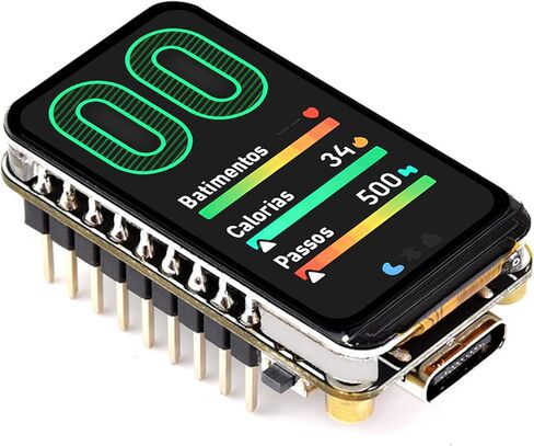لوحة تطوير عرض ESP32-C6 1.47 بوصة مع رأس محول مسبقًا ، 172 × 320 ، لون 262 كيلو ، معالج أحادي النواة 160 ميجا هرتز ، مع LED RGB ملون ، ESP32 مع العرض ، دعم W-I-F-I 6 & BLE in Saudi Arabia