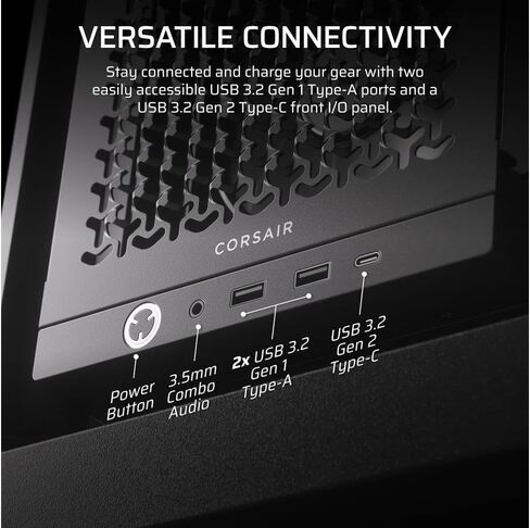 Corsair Frame 4000D Black Steel/Tempered Glass ATX Mid Tower Computer Case with RM850e Power Supply Installed in Saudi Arabia