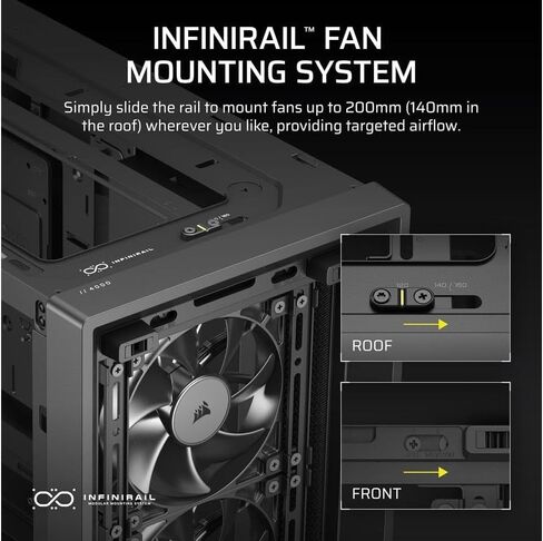 Corsair Frame 4000D Black Steel/Tempered Glass ATX Mid Tower Computer Case with RM850e Power Supply Installed in Saudi Arabia