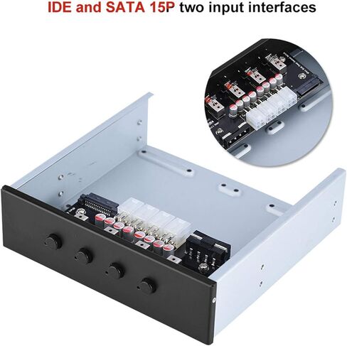 Dioche HDD Power Control Switch with Drive Switcher for Desktop PC - Hard Disk Power Controller with 4 SelfLocking Switches and 6 Outputs in Saudi Arabia