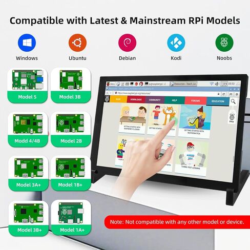 8 بوصة شاشة تعمل باللمس المصغر ، 1280 × 800 شاشة صغيرة محمولة شاشة IPS LCD لأجهزة الكمبيوتر المحمول Raspberry Pi in Saudi Arabia