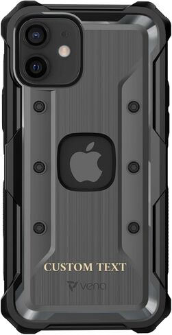 Vena vArmor Rugged Case Compatible with Apple iPhone 12 Pro Max (6.7"-inch), (Military Grade Drop Protection) Heavy Duty Holster Belt Clip Cover with Kickstand - Space Gray in Kuwait